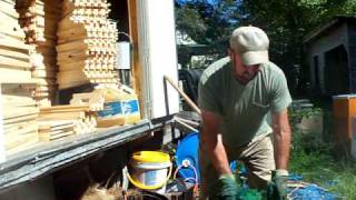 BeekeepingTreating wood Beehive boxestopsbottomsBeekeepers Bee hives preservation wood rot stop [upl. by Cohen689]