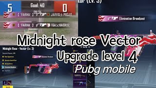 Midnight Rose Vector Upgrading and Kill Feed Gameplay Arena  PUBG MOBILE [upl. by Zetnod]