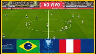 BRASIL X PERU AO VIVO COM IMAGENS  JOGO DE HOJE  ASSISTA AGORA AO VIVO NO PES 21 [upl. by Herrera]