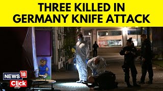 Germany News  3 Killed Several Injured In Knife Attack At Festival In Germanyd Election Win  N18G [upl. by Anerec270]