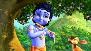 Little Krishnas Flute Music 🎵 krishna flutemusic [upl. by Lamag562]