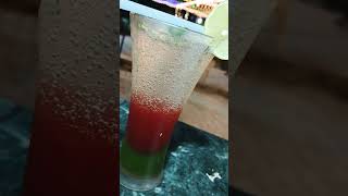 Green apple up strawberry with sprite mocktail 😋 🍸 [upl. by Yarw]