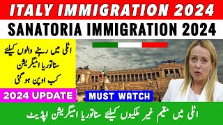 New Italy 🇮🇹 Sanatoria Immigration Open 2024 for Migrants  Immigration Good News  Italy News [upl. by Silverman706]