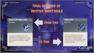 Night Souls Trial  All Jade Location  5 Chest Inside  World Quest amp Puzzle  Genshin Impact 50 [upl. by Gahan]