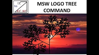 MSW logo tutorial MSW LOGO tree command Sunset with tree [upl. by Boys]