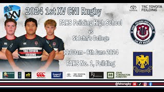 FAHS 1st XV vs SJC Hamilton 1st XV  8th June 2024  Platform [upl. by Atrahc]