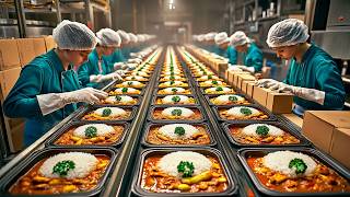 Inside a Fully Automated Food Factory  Mass Produced ReadyMeals [upl. by Bret494]