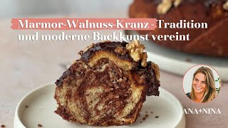 MarmorWalnussKranz – ANANINA marmorcake kuchen backen backenistliebe backliebe rezepte [upl. by Cressy]