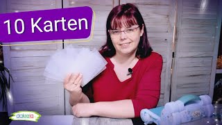 ⭐️ 10 Karten 10 Prägefolder  Grußkarten selber basteln DIY [upl. by Arrad]