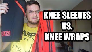 Knee sleeves Vs Knee Wraps  The Basics [upl. by Ahtamat]