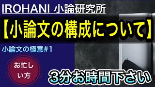 【3分解説】小論文の構成について小論文の書き方における極意を伝授します [upl. by Einomrah]