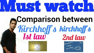 Difference between kirchhoff 1st and 2nd law [upl. by Efar]