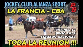 CARRERAS JOCKEY CLUB ALIANZA SPORT LA FRANCIA  CORDOBA 17062024 [upl. by Court]