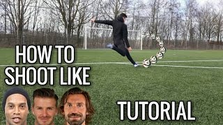 How To Shoot Like Ronaldinho  How To Shoot a Curveball in Football  Tutorial [upl. by Kavanaugh]