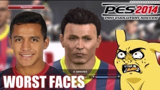 PES 2014 WORST FACES EVER Las Peores Caras PREPATCH [upl. by Tiphanie]