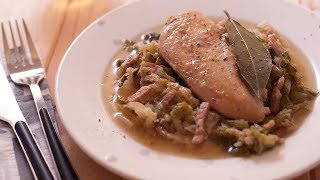 Recette  Blancs de poulet aux lardons et chou vert [upl. by Vinson]