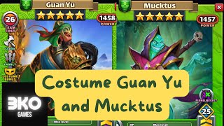 Empires amp Puzzles  Mucktus and Costume Guan Yu New green powerhouse heroes [upl. by Kallick]