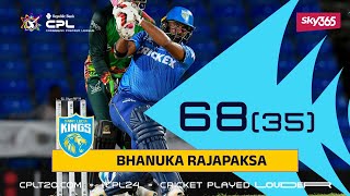 Bhanuka Rajapaksa MASTERFUL Half Century  CPL 2024 [upl. by Noorah]