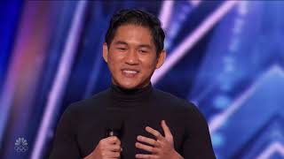 Ehrlich Ocampo from The Philippines  Light Up Leviwands  Americas Got Talent  July 3 2021 [upl. by Kriste]