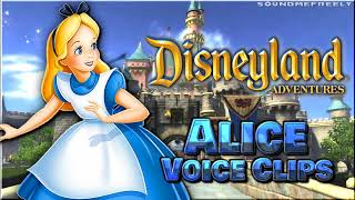 All Alice Voice Clips • Disneyland Adventures for Kinect • All Voice Lines • 2011 Hynden Walch [upl. by Finella]