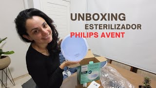 Unboxing do esterilizador para mamadeiras de microondas da Philips Avent [upl. by Moreta]