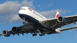 4k Plane Spotting at London Heathrow Airport  Myrtle Avenue Arrivals RW27L [upl. by Dina699]