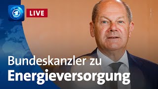 Mehrwertsteuer auf Gas wird gesenkt  Statement Kanzler Scholz [upl. by Enneles686]