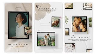 20 Glamorous Wedding Invitation Reels and Stories Green Screen  After Effects Template [upl. by Chloras]