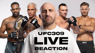 Spinning Back Kick to the ribs  Watching UFC 309  Reactions With Volk [upl. by Rab956]