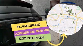 BYD Dolphin Programando pontos de recarga para viagem de 800km  Plugshare [upl. by Carine136]