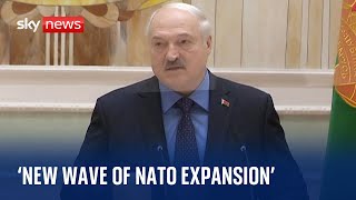 Belarus Today we see a new wave of NATO expansion  Alexander Lukashenko [upl. by Jaquelin]