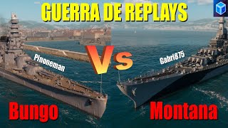 World Of warships Español Guerra de Replays  Bungo Vs Montana [upl. by Hakaber]