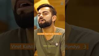 Virat Kohli Roast Hardik Pandya 👌🔥 shorts viratkohli hardikpandya cricket [upl. by Zarger]