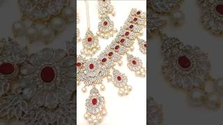 Zircon jewellery set 923046003194 foryou jewellery earrings wedding weddingjewellery trend [upl. by Efeek]