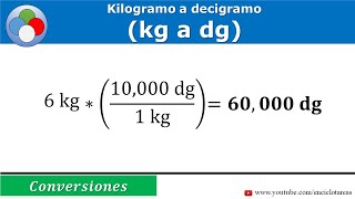 Unidad de masa  Kilogramos a decigramos kg a dg [upl. by Warrin114]