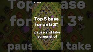 Top 5 anti star base th 111213 coc gaming gameplay shorts reels [upl. by Richella]