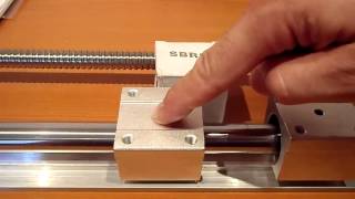 Demonstrating defective SBR20UU 20mm Open Linear Bearing Slide Linear Motion Block [upl. by Nesto382]