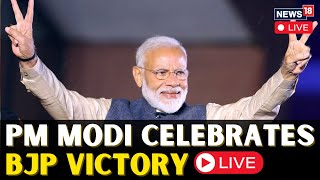 PM Modi LIVE PM Modi Celebrates BJPs Victory In Haryana  Haryana Assembly Elections 2024  N18L [upl. by Suoivatram]