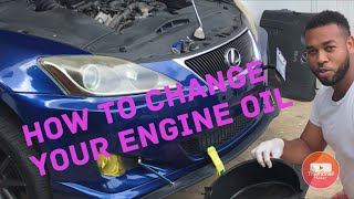 LEXUS IS250 OIL CHANGE DIY [upl. by Oiramad]