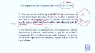 AUDITORIA  Aula 02  Planejamento de auditoria interna [upl. by Anelra342]