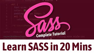 SASS Tutorial Learn Complete SASS in 25 Minutes  Fully Explained [upl. by Edyth]