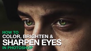 How to Color Brighten and Sharpen Eyes in Photoshop [upl. by Ahtekahs]