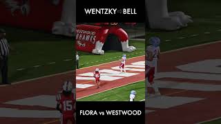 Roper Wentzky to Grady Bell for a touchdown football highschoolfootball [upl. by Amak]