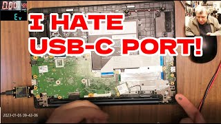 How to Replace the type C charging port for Lenovo Thinkpad E15 series [upl. by Marketa]