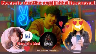 Ajjubhai Face Reveal 🥳sooneeta Reaction🥳ajjubhaifacereveal sooneeta ffluckyyt [upl. by Helbonnah879]