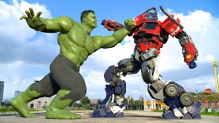 Transformers One 2024  Optimus Prime vs Hulk Cartoon  Paramount Pictures HD [upl. by Einahc]