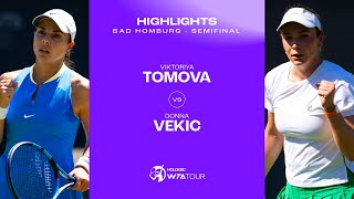 Viktoriya Tomova vs Donna Vekic  2024 Bad Homburg Semifinal  WTA Match Highlights [upl. by Shiroma701]