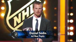 Daniel Sedin Wins the Art Ross Trophy  2011 NHL Awards  HD [upl. by Aikit876]