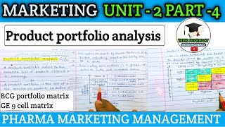 Product portfolio analysis  BCG portfolio matrix  GE nine matrix  marketing management [upl. by Adleremse]