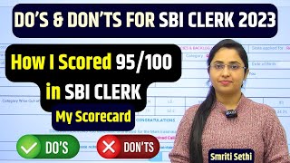 My SBI Clerk Scorecard  Mistakes to avoid for SBI Clerk 2023  Smriti Sethi  Studyniti [upl. by Aivato]